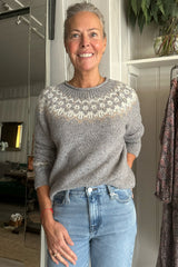 Alex Mill Jaime Fair isle sweater in Grey