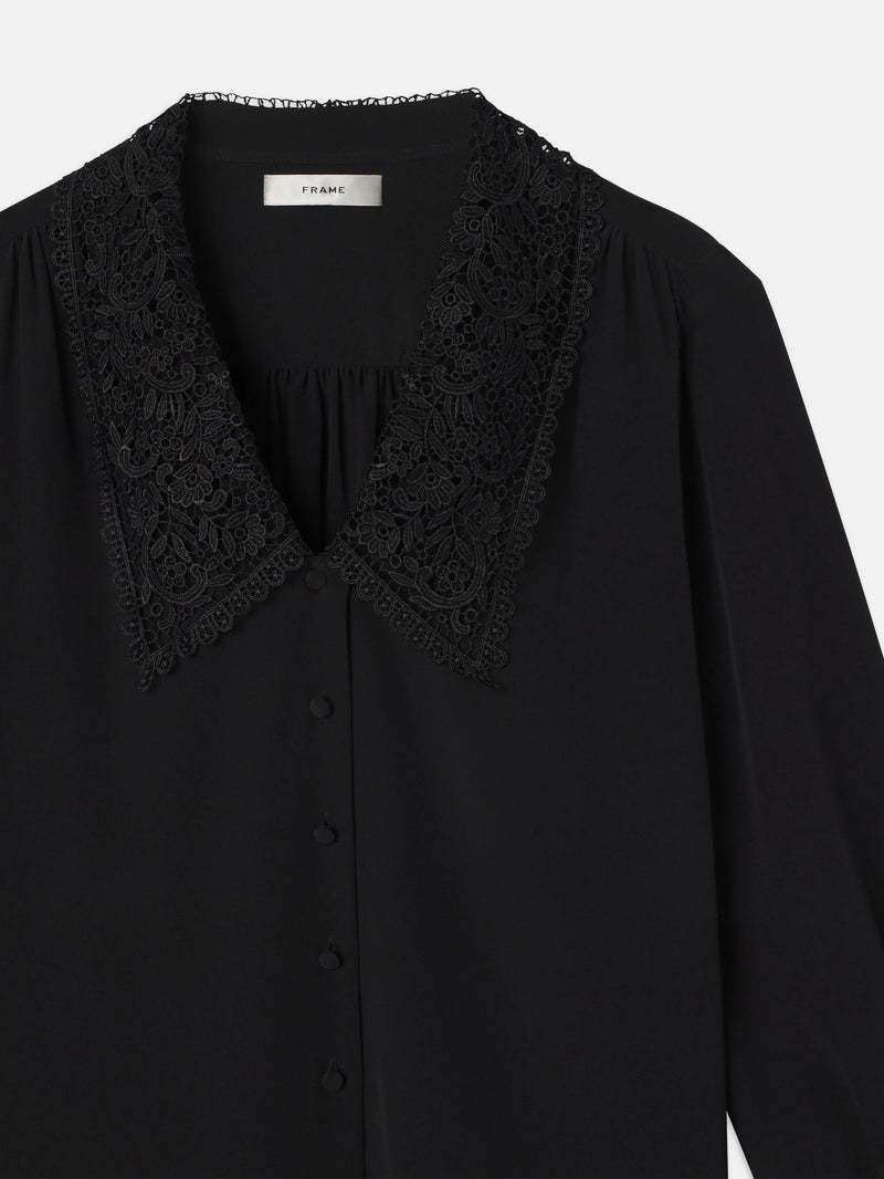 FRAME LACE COLLAR BLOUSE