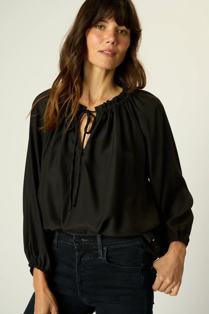 NATALIE MARTIN ASHLEY TOP IN BLACK SILK