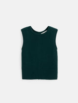 ALEX MILL LUCIE VEST IN DARK GREEN