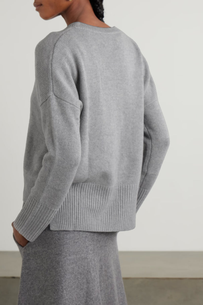 LISA YANG MILA SWEATER IN DOVE GREY