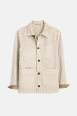 ALEX MILL BRITT WORK JACKET IN HERRINGBONE PUTTY