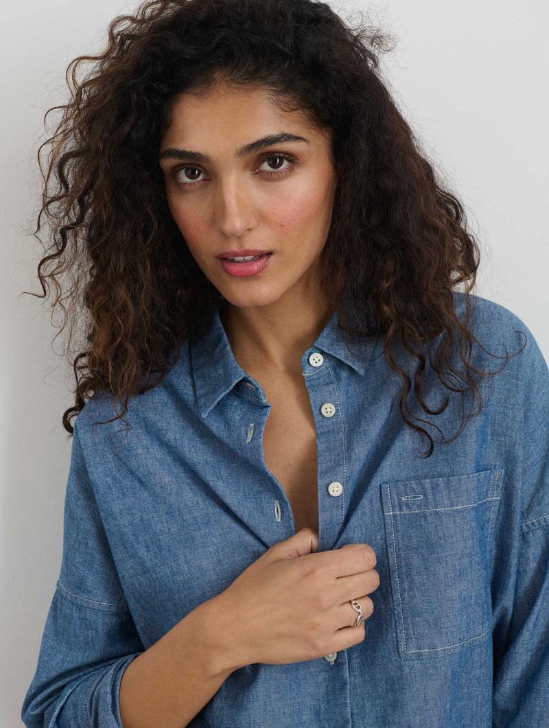 ALEX MILL JO SHIRT IN CHAMBRAY