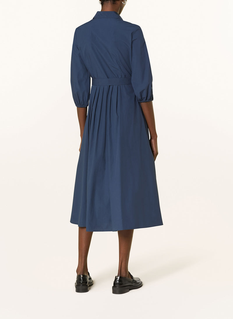 WEEKEND MAX MARA KENTIA DRESS IN NAVY POPLIN