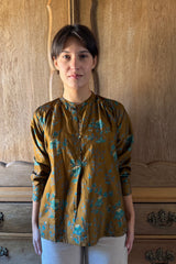 INJIRI VICTOR SHIRT 56 IN MUSTARD SILK