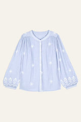 BA&SH DUHA SHIRT IN BLUE CIEL