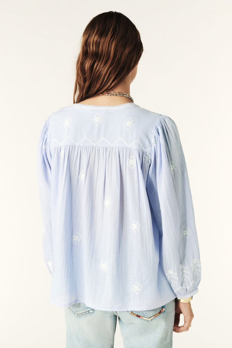 BA&SH DUHA SHIRT IN BLUE CIEL