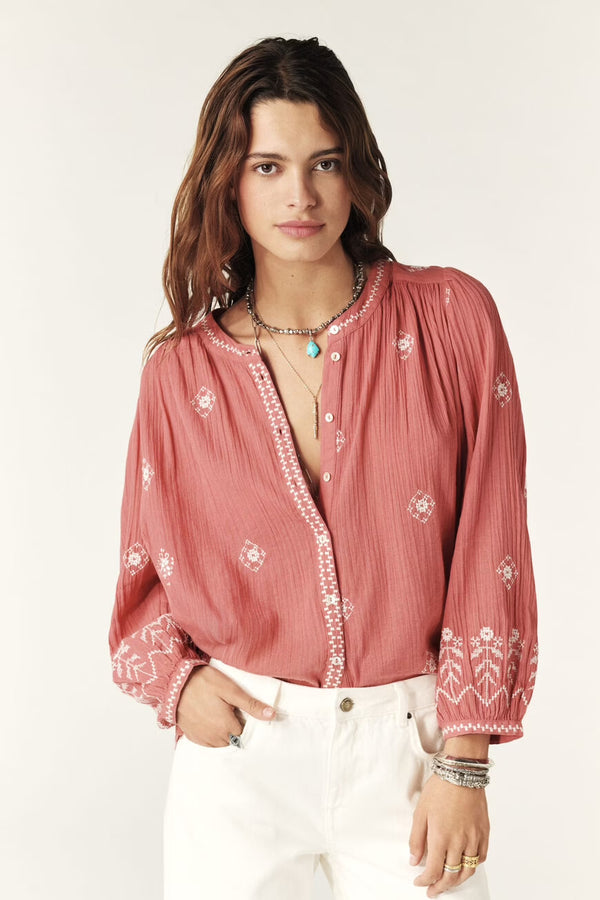 BA&SH DUHA SHIRT IN BLUSH