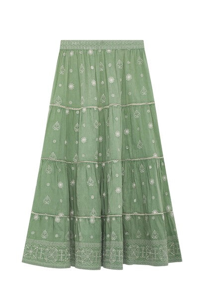 MAISON HOTEL CHARLOTTE SKIRT IN MOSS