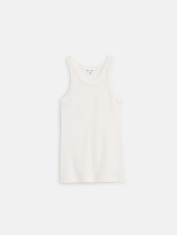 ALEX MILL EVERYDAY RIBBED TANK IN WHITE