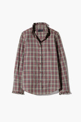 NILI LOTAN ELIO SHIRT IN RUSTIC CHECK