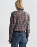 NILI LOTAN ELIO SHIRT IN RUSTIC CHECK