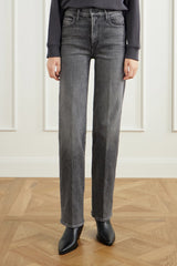 MOTHER THE KICK IT HIGH-RISE STRAIGHT LEG JEANS IN CLIFFHANGER
