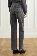 MOTHER THE KICK IT HIGH-RISE STRAIGHT LEG JEANS IN CLIFFHANGER