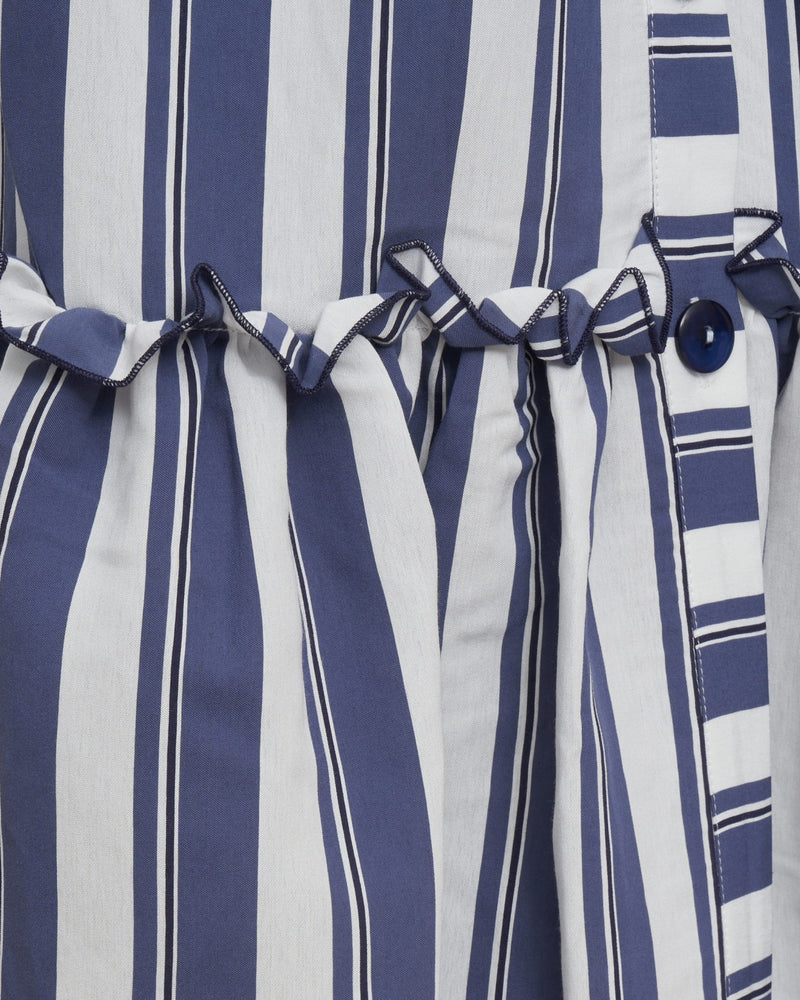 LORETTA CAPONI TECLA SKIRT IN AIR FORCE BLUE STRIPES