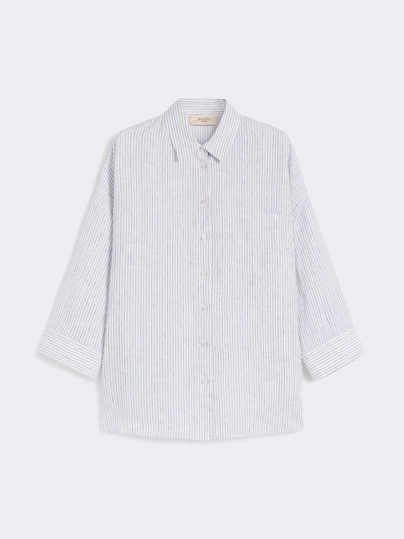 WEEKEND MaxMara リネン ストライプ 長袖シャツ WEEKEND MAX MARA STRIPED LINEN SHIRT | STIL Lifestyle