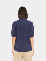 XIRENA BARON SHIRT IN NAVY